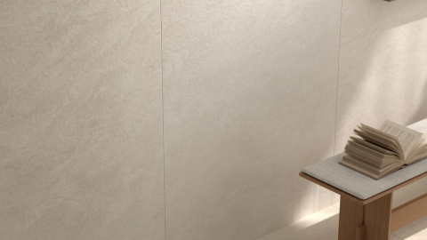 ALASKA to zgaszona, szlachetna biel z delikatnymi przejściami kolorystycznymi, przypominającymi spękania lodu - ściana ozdobna