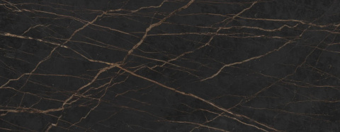 Dekton Laurent spiek kwarcowy czarny przecięte złotymi żyłkam