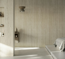 Dekton Nebu spiek kwarcowy - ściany w sypialni