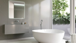 TechniStone Imagine Grey - szare wykończenie łazienki podkreśla jej piękno