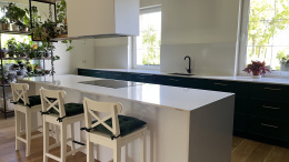 TechniStone Noble Linea- subtelny odcieńszarości, pięknie prezentuje się jako blaty kuchenne