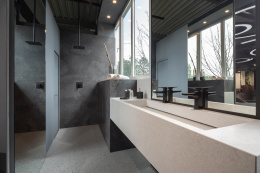 Noble Quartzite - grafitowo-szary blat umywalkowy