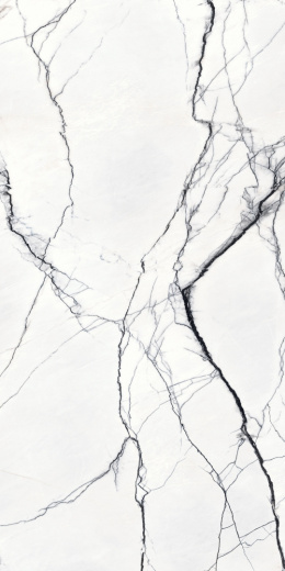 FLORIM Marble Breach B, 12 mm grubości, powierzchnia polerowana, kolor biały  poporzecinany ciemnymi żyłkami