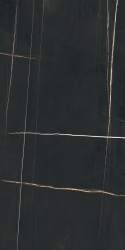 Florim Stone Sahara Noir -Czerń z wyrazistymi, nieregularnymi żyłkami w odcieniach bieli i złota.