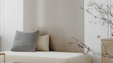 TechniStone Duna Beige- dekoracja ścienne z płyto w odcieniu jasnego beżu z delikatnie widocznymi mikrozanieczyszczeniami