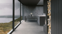 Technistone Gobi Urban- podłogi w ciemnoszarej tonacji.