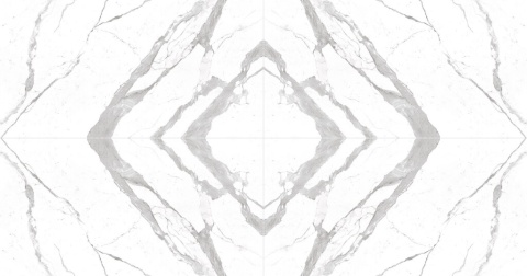 Bianco Statuario Venato to spiek kwarcowy, biały marmur ze zdecydowanym, szarym użyleniem - wesja book match