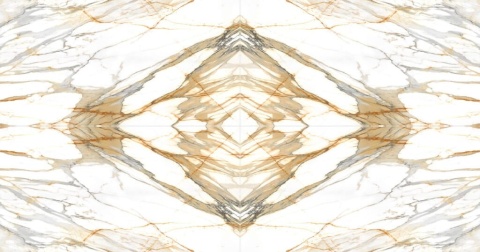 Calacatta Mediceo Book Match -  intensywną bielą, w której przenikają subtelne, kremowe oraz szare żyłki