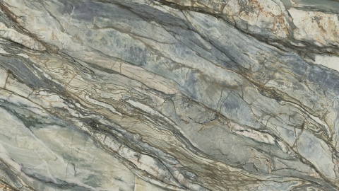 TRI-D ABSTRACT GREEN Soft Touch to spiek kwarcowy w odważnym odcieniu głębokiej zieleni.