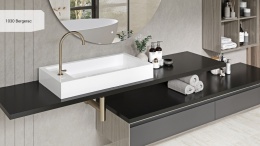 Avant Quartz Bergerac prezentuje intensywną czerń z ciemnoszarymi drobinkami mineralnymi, które tworzą subtelną fakturę