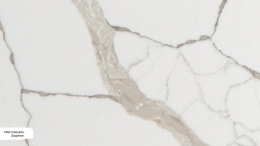Avant Quartz Calacatta Dauphine to biały konglomerat kwarcowy z szaro-grafitowymi żyłkami
