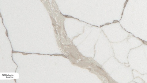 Avant Quartz Calacatta Dauphine to biały konglomerat kwarcowy z szaro-grafitowymi żyłkami