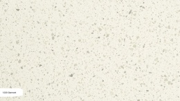 Clermont wyróżnia się jasną, kremową bazą, którą przełamują szaro-beżowe drobiny, nadając powierzchni naturalny