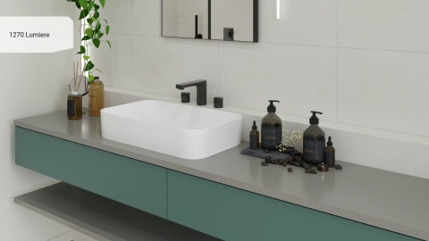 Wykoczenie łazienki konglomeratem Lumiere