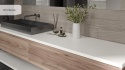 Wykończenie łazienki konglomeratem Avant Quartz Blanche