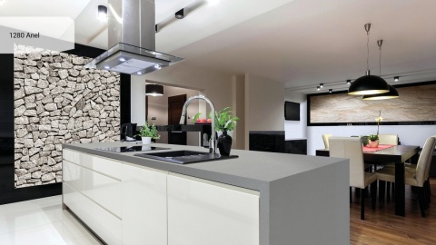 Wyspa kamienna wykonana z konglomeratu Avant Quartz Anel