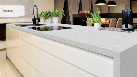 Wyspa kuchenna wykonana z konglomeratu Avant Quartz Mulen