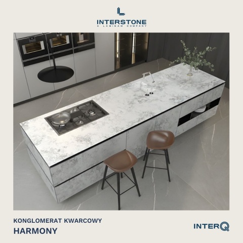 Wyspa kuchenna wykonana z konglomeratu Harmony