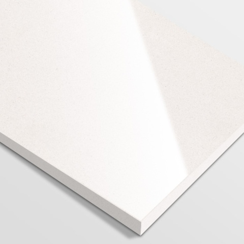 Płyta - BasiQ White to nowoczesny konglomerat kwarcytowy w klasycznej, czystej bieli.