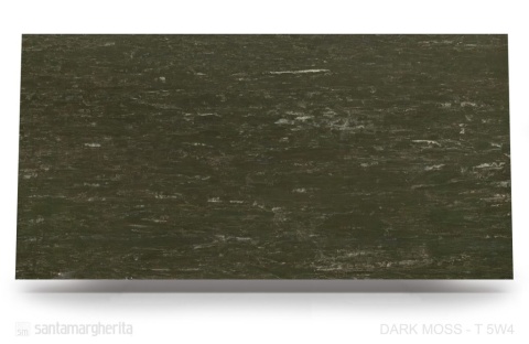 Dark Moss to konglomerat kwarcowy o głębokiej, ciemnozielonej tonacji z subtelnym przebłyskiem szarości i beżu.