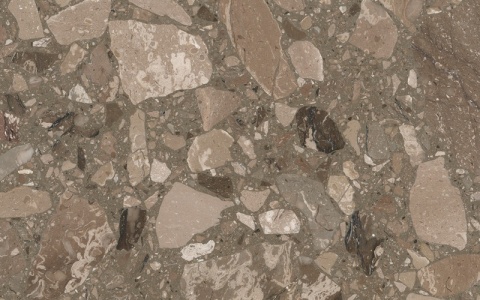 Black Royal  w ciepłej, brązowo-szarej tonacji z bogatym, nieregularnym użyleniem i jaśniejszymi odłamkami