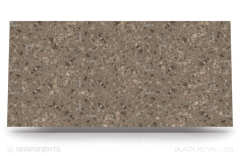 Black Royal  w ciepłej, brązowo-szarej tonacji z bogatym, nieregularnym użyleniem i jaśniejszymi odłamkami