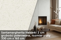 kominek - Helsinki to konglomerat, wyróżniający się jasnobeżową, niemal kremową bazą z subtelnym, ziarnistym rysunkiem