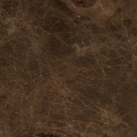 Dominujący kolor to ciemny, czekoladowy brąz z licznymi, nieregularnymi żyłami w tonacjach jasnego beżu