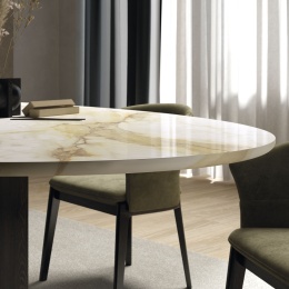 Stół jadalniany z blatem z płyt Infinity MB17 Calacatta Hermitage w połysku