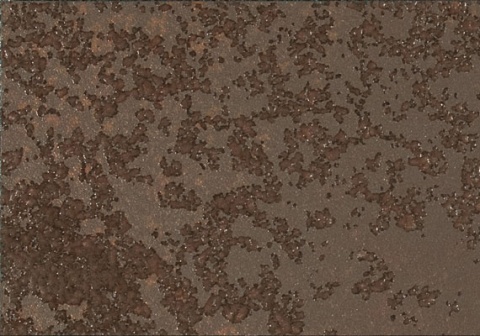 Laminam Oxide Moro to ciemnobrązowy spiek kwarcowy z efektem utlenionego metalu