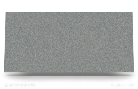 Milano to elegancki konglomerat marmurowy w odcieniach chłodnej szarości z delikatnymi wtrąceniami bieli, grafitu i beżu