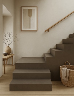 Schody wykonane ze spieku Plaster Ash