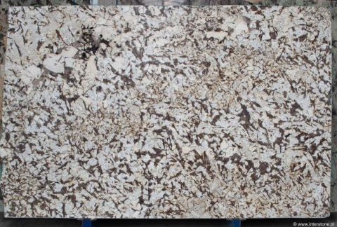 bliżenie powierzchni, pokazujące matową fakturę oraz detale rdzawego i jasnego użylenia.