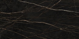 Techlam St. Laurent to spiek kwarcowy w głębokiej czerni z ochrowymi i brązowymi nićmi, wykończony matowo