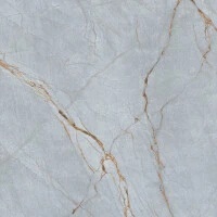 Spiek kwarcowy Blue Roma – szare tło z kontrastującymi złotymi żyłami w bookmatch