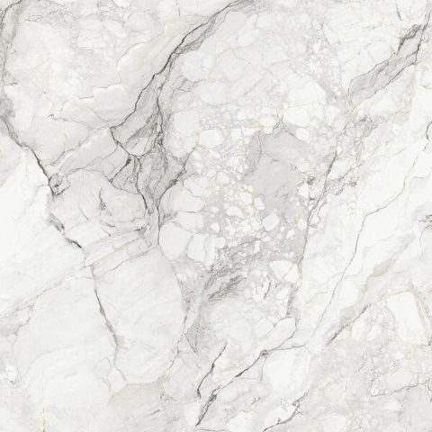 Zbliżenie powierzchni spieku Camoflage Bookmatch Natural z wyrazistym użyleniem w odcieniach szarości i beżu