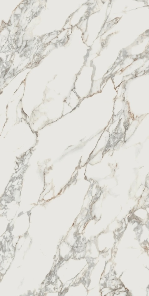 Płyta spiek Calacatta Vaglie BK 12 mm, wariant bookmatch, wykończenie seda.