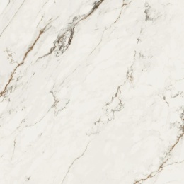 Zbliżenie powierzchni Capraia w wykończeniu naturalnym – białe tło i szare żyły.