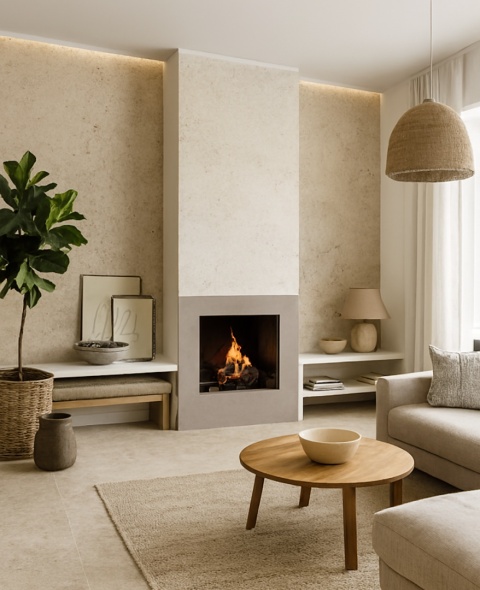 Coralina Blanco - ściana podłoga