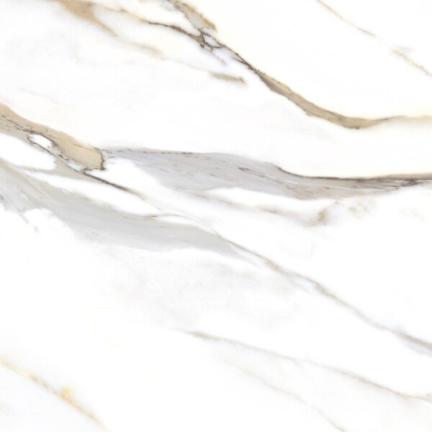 Calacata Gold Pulido – polerowana powierzchnia w stylu marmuru Calacatta, grubość 5.6 mm.