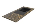 Blat kuchenny z granitu Gold Antracite Antyk w złoto-antracytowych odcieniach z naturalnym wzorem