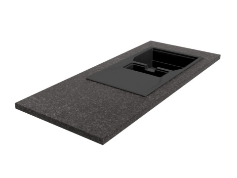 Granit black antracite satyna blat kuchenny ciemny kamienny blat z naturalnego granitu