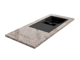 Granit Crema blat kuchenny w jasnych odcieniach beżu i różu