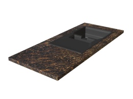 Blat z granitu Gold Antracite z intensywnym złotym użyleniem