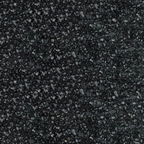 Zbliżenie struktury aglomarmuru Nordic Black z ciemną, drobnoziarnistą teksturą