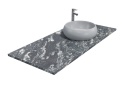 Blat łazienkowy z granitu Titanium Silver Antyk, szaro-czarny kamień o eleganckiej, matowej strukturze