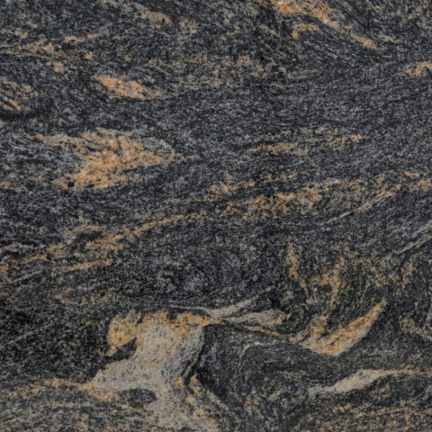Struktura granitu Paradiso – szaro grafitowe fale z ciepłymi beżowymi akcentami tworzące efektowny, naturalny wzór