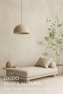 relaksacyjnego wnętrza z wykorzystaniem spieku OXIDO MARFIL NATURAL w dużym formacie