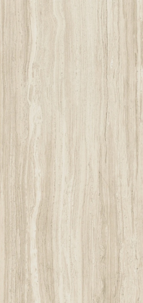 Coverlam Silk Beige 5.6 mm – beżowy spiek kwarcowy o strukturze trawertynu, dostępny w wersji matowej i polerowanej.