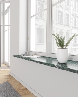 Parapet marmurowy Green Night – ciemnozielony marmur nadający wnętrzu styl i luksusowy charakter